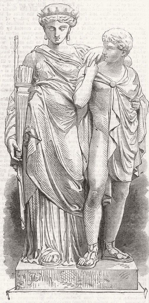 CLASSICS. Penelope & Telemachus, Dumaige, Levy 1867 old antique print picture